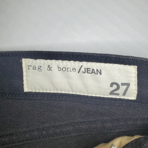 RAG & BONE Stretch Skinny Jeans Black w/ Holes Distressed 27 - Picture 11 of 14